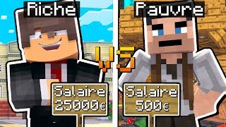 RICHE VS PAUVRE DANS MINECRAFT [upl. by Hsirrehc]