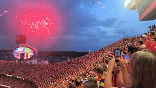 KC Chiefs vs Ravens 2024  National Anthem and Flyover B2 SpiritStealth Bomber [upl. by Zaid471]