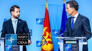 NATO Secretary General with the President of Montenegro 🇲🇪 Jakov Milatović 04 DEC 2024 [upl. by Kettie133]