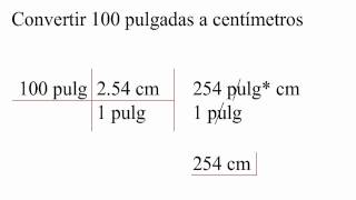 ¿Cómo convertir pulgadas a centímetros [upl. by Annahaj]