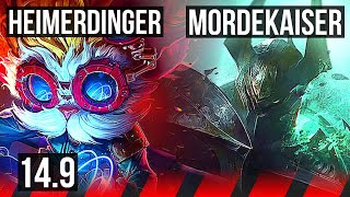 HEIMERDINGER vs MORDEKAISER TOP  Rank 9 Heimer  NA Challenger  149 [upl. by Ennairac]