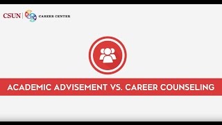 2 Academic Advisement VS Career Counseling [upl. by Assilac733]