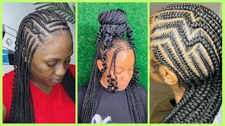 StraightBack Braids on Short Hair  Cornrow Hairstyle for Black Men [upl. by Nylac718]