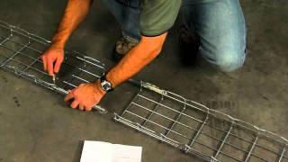 Cablofil How to Splice Wire Mesh Tray Sections [upl. by Sanalda903]