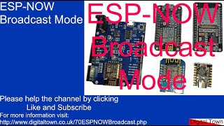 70 ESPNOW Broadcast Mode [upl. by Akerue]