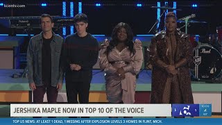 Jershika Maple advances into Top 10 on The Voice [upl. by Aciamaj]