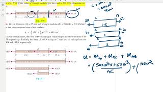 STRENGTH OF MATERIAL  R S KHURMI  CHAPTER 2  SIMPLE STRESSES AND STRAINS  Example 212 [upl. by Nessy]