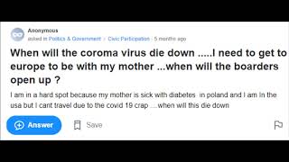 Yahoo Answers misspellings  Coronavirus [upl. by Reffotsirk]