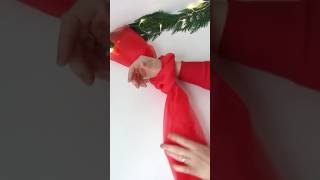 DIY fabric wreath christmasdecorations wreathdiy [upl. by Cord]