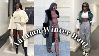 Autumn Winter Haul  Prettylittlething HampM ZARA ASOS Missguided Medusa Mere Olivennude [upl. by Acined]