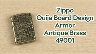 Розпаковка Zippo Ouija Board Design Armor Antique Brass Zippo 49001 [upl. by Columbus]