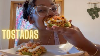 Homemade Chicken TOSTADAS  Mexican Style  Taco [upl. by Atsok]