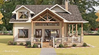 The Most Charming Cottage  House Design With A WrapAround Porch amp An Attic [upl. by Prudie]