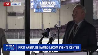 Elmiras First Arena renamed LECOM Events Center [upl. by Allecnirp]