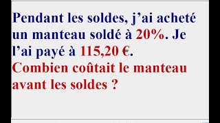 Comment calculer le prix avant les soldes [upl. by Ire]