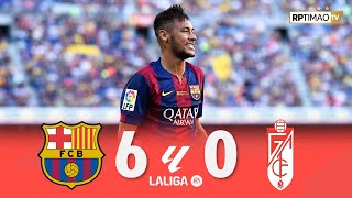 Barcelona 6 x 0 Granada Neymar HatTrick ● La Liga 1415 Goals amp Highlights ᴴᴰ [upl. by Kiersten941]