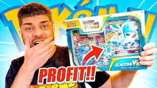 Making HUGE Profit On New Pokemon Glaceon VSTAR Box [upl. by Aeli]