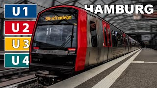 🇩🇪 All the Lines  Hamburg UBahn  Hamburg Metro 2021 4K [upl. by Aipotu]