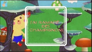 quotComptine J’ai ramassé des champignons  avec paroles [upl. by Junina]