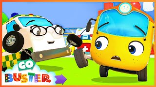 Wobbly Tooth  Go Buster  Funny Cartoons amp Songs for Kids  Moonbug Kids  Cartoons amp Toys [upl. by Li490]