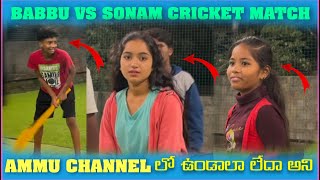 Babbu Vs Sonam Cricket Match Ammu Channel లో ఉండాలా లేదా అని  Pareshan Family [upl. by Ainoloppa986]