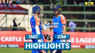 India Vs Zimbabwe Highlights 4th T20  Shubman Yashasvi Shine Team IND Beat ZIM By 10 Wickets [upl. by Bethany608]