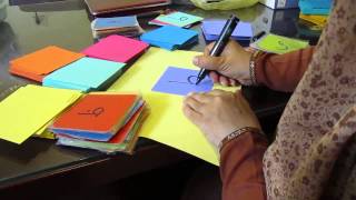 Calligraphy of the Arabic Alphabetmaking flash cards for children [upl. by Anerol]