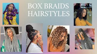 STYLISH BOX BRAIDS HAIRSTYLES FOR ALL HAIR TYPES [upl. by Yajnas]