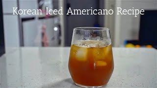 How to Make Korean Iced Americano  Korean Coffee Recipe [upl. by Essilrahc657]