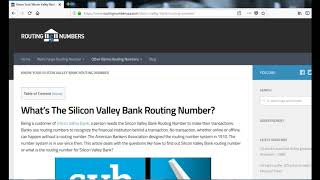 How to Find Silicon Valley Bank Routing Number [upl. by Enyrehtac]