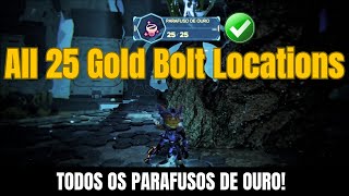 Ratchet amp Clank Rift Apart Localização de Todos 25 PARAFUSOS DE OURO [upl. by Elsilrac823]