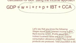 Calculation of GDP income approach [upl. by Komarek]