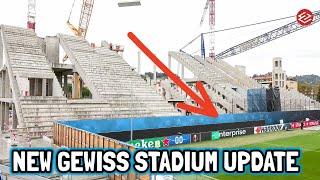 ITS GETTING BIGGER Gewiss Stadium Construction Update Precast Installations at Curva Sud Morosini [upl. by Shelli]