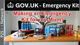 Preppers short term survival kit for my MUM based on the UK Gov  Preppers shelter at home kit [upl. by Lleder983]