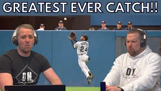 British Guys Watch Ken Griffey Jr  INSANE Catches FIRST TIME REACTION [upl. by Plerre605]