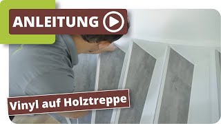 Vinylboden auf Holztreppe kleben [upl. by Rillings514]