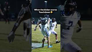 Kicker scores his first touchdown highshcoolfootball [upl. by Nocam]