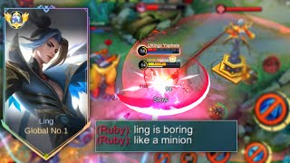 LING FASTEST ROTATION IN NEW SEASON  Ruby was shocked   MLBB [upl. by Morton]