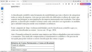 ATIVIDADE 1  PGER  CONTABILIDADE EMPRESARIAL  542024 [upl. by Nilkoorb82]