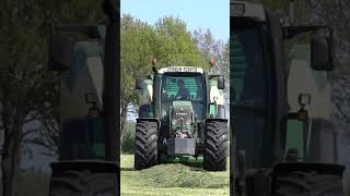 Fendt 716  Krone Comprima  Pressing and Wrapping Bales  Henk van den Berg [upl. by Nissy]