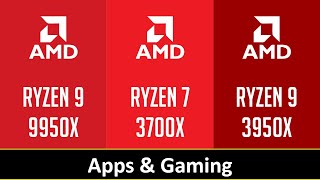 RYZEN 9 9950X vs RYZEN 7 3700X vs RYZEN 9 3950X [upl. by Ashok443]