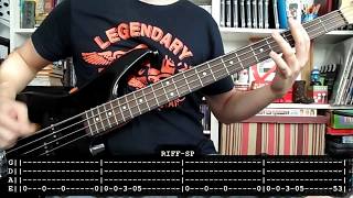 QUEEN  Another one bites the dust with PICK bass cover w Tabs [upl. by Ahsinauq]