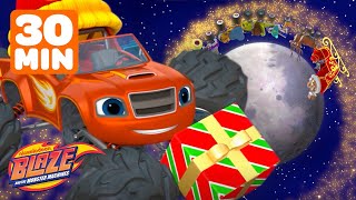 Blaze Visits Santa and Opens Presents 🎁  30 Minute Compilation  Blaze and the Monster Machines [upl. by Ornstead]