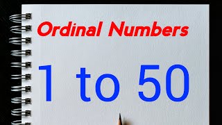 Ordinals Numbers 1 to 50 in english  First to fiftieth Ordinal Numbers in words [upl. by Aremaj]