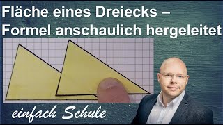 Geometrische Herleitung Flächeninhalt eines Dreiecks [upl. by Chaddy]