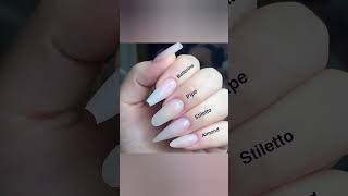 Different types of nail shapes Types of nail shape nails naildesigns shorts [upl. by Nimrak25]