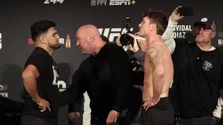 Kelvin Gastelum vs Darren Till Face Off  UFC 244 Ceremonial WeighIns [upl. by Glynnis24]