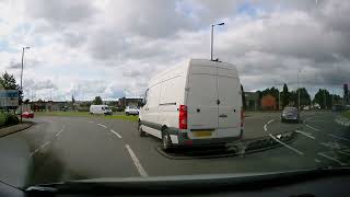 Dangerous Driving at Braehead Roundabout by the Driver of the White Van Reg HS12 NAN dangerous [upl. by Kristoffer744]