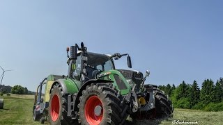 Fendt 718 Vario amp MF 1014 am Siloballen pressen  2014 GoPro [upl. by Faxan]