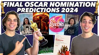 FINAL 2024 Oscar Nomination Predictions [upl. by Nairolf]